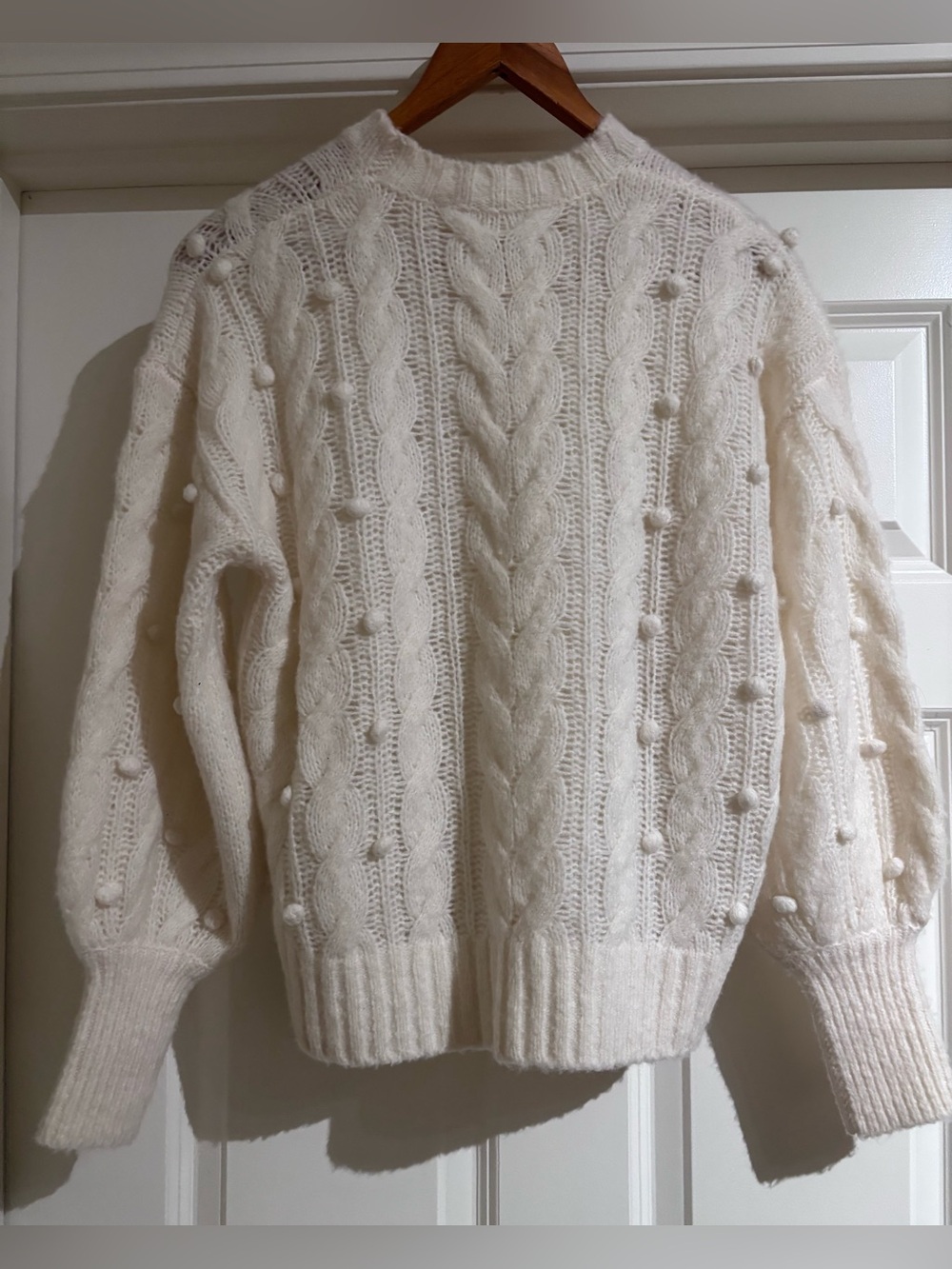 Ann Mashburn Cashmere Blend Cable knit Sweater - Picture 3 of 5
